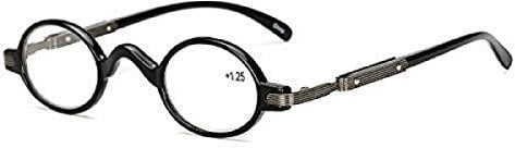 Hd Anti-Müdigkeit Lesebrille Pc Schwarz Runde Rahmen Harz Linse Presbyopie Brille - 1.5