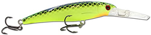 Angel-Berger Wild Devil Baits Deep Diver Wobbler Hardbait Kunstköder (UV Chartreuse, 120mm)