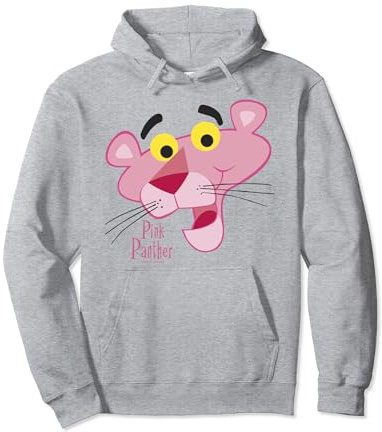 Pink Panther Face Portrait Pullover Hoodie