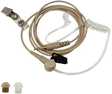 IFB - Set di auricolari da 3,5 mm con sistema di ancoraggio/broadcaster in ear monitor solo sulla fotocamera sul palco, compatibile con iPhone, Android, Telex, Clear-Com, Comrex, Lecstronics