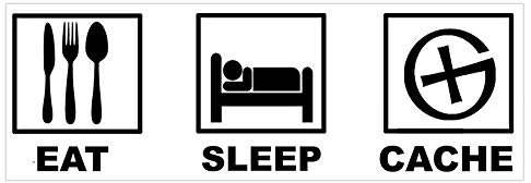 geo-versand Wunschfarbe Eat Sleep Cache Geocaching Autoaufkleber 50 cm Nicht trackbar