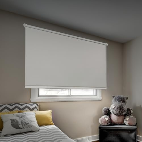 STORESDECO - Verdunkelungsrollo Klemmfix ohne Bohren, Klemmrollo Blackout, Rollo Blickdicht einfache Montage, Ideal für Flügelfenster | Ekrü, 150 cm x 180 cm