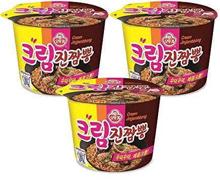 [Ottogi] Cream Jin Jjambbong Spicy Seafood Cup Noodle (Pack of 3) / Korean Food / Korean Ramen / Korean Noodle Soup (Overseas Direct Shipment)