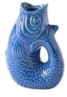Gift Company Bougeoir Monsieur Carafon XS en forme de poisson Azure H 12.7 cm