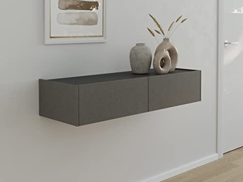 emotion Hängekonsole Sideboard Urban Slimline 2 Push-to-Open Einzüge Asche