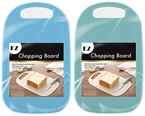 MantraRaj Set of 2 Chopping Board for Kitchen Tops Ideal for Chopping and Preparing Meals Plastic Chopping Board is Essential to Every Home 2X Random Color Be Sent