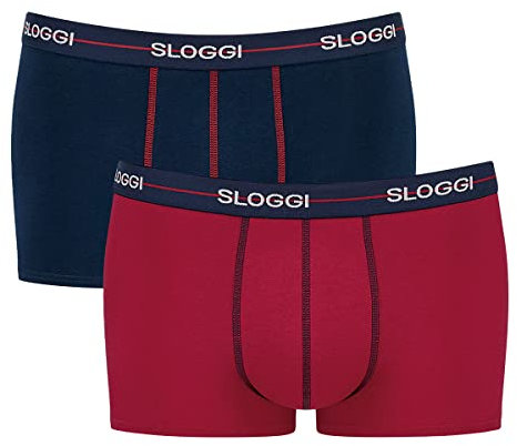 Sloggi Men's Start Hipster C2P box Briefs, BLUE - DARK COMBINATION, 36