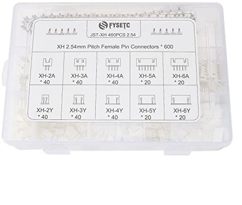BCZAMD 920 Stück JST Stecker Kits JST-XHP 2/3/4/5/6 Pin Männlich und Weiblich Stecker JST-XH Adapter 2,54mm Pitch Weiblich Pin Header Kabel Stecker Männlich und Weiblich 3D-Druckerplatine Teil Zubehör