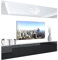 BELINI Wohnwand Vollausstattung Wohnzimmer-Set Moderne Schrankwand mit LED-Beleuchtung Anbauwand TV-Schrank Weiß/Schwarz