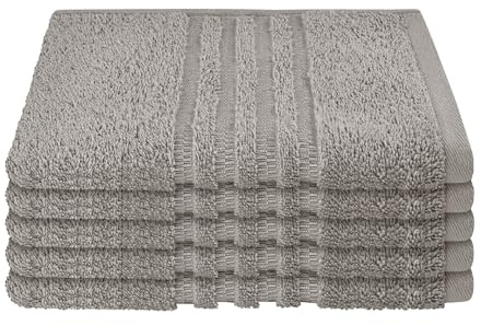 Schiesser Gästetuchset Milano - 5-teilig - 30 x 50 cm - Hellgrau