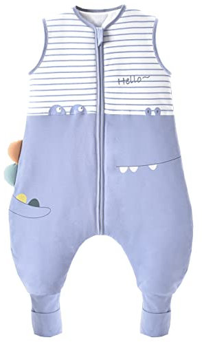 Chilsuessy Baby Schlafsack Mit Beinen 2.5 Tog Winter Ganzjahres Mit Füßen - Unisex Babyschlafsack, Cute Krokodil, 80cm/Baby Höhe 85-95cm
