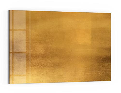 DEQORI Glas-Magnettafel | 60x40 cm groß | Motiv Gebürstetes Goldblech | Memo-Board aus Glas | Magnetboard inkl. Magnete, Stift & Tuch für Küche & Büro | Tafel magnetisch & beschreibbar