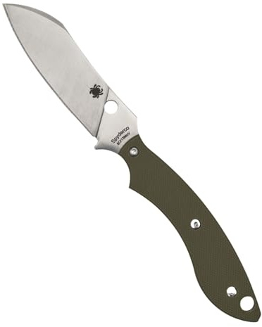 Spyderco Knives Stok Bowie FB50GPOD Green G10 Stainless Drop-Point Knife