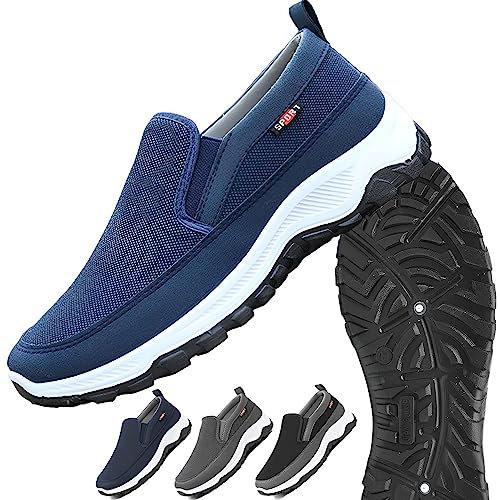 Zapatillas CNA Trop, Plimsolls de Viaje Ortopédicos Transpirables, Mocasines De Lona Sin Cordones con Soporte, Zapatos CNA Trop para Hombres, Zapatos Ligeros Sin Cordones para Hombre