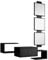 MB Muebles Bonitos, Meuble d’Entrée Mural Neo avec Miroir et Tiroir, Design Moderne Suspendu, Mélamine Mate, Couleur Noir, 99.5x145x29.5 cm