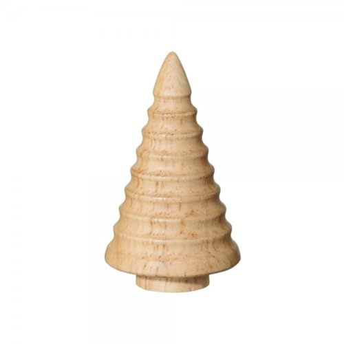ASA Deko Tannenbaum, gerillt, D. 3 cm, H. 5,7 cm, Gummibaumholz