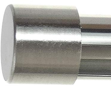 BASIT Endkappe für Gardinenstangen Ø 20mm Rohr I Endstück in Edelstahl Optik I 1 Stück Kappe I schlicht E30