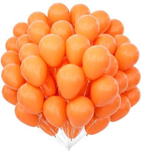 Unisun Luftballons 100 Stück, 12 Zoll Matt Orange Latex Ballons für Thema Ballon Bogen Kit, Geburtstag, Hochzeit, Baby Shower, Karneval, Veranstaltungen und Party Dekorationen