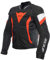 Dainese - Avro 5 Tex Jacket, Stoff-Motorradjacke mit Schulterprotektoren, Mann, Schwarz/Fluo Rot/Weiß, 48