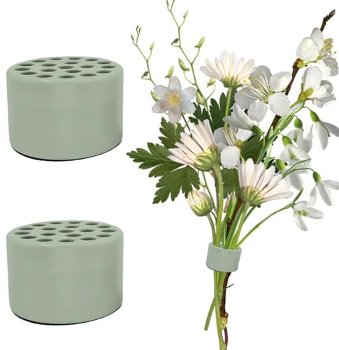 Roinaid 2 Stück Blumenhalter,Ikebana Stielhalter,Stielhalter Blumen,Spiral Ikebana Stielhalter,Blumengesteck,Bouquet Twister für Selbstgemachte Blumensträuße,Blumenarrangement-Zubehör