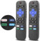 aLLreLi 2 Pack Replacement Remotes for Roku TVs. Compatible with TCL, Hisense, Onn, and Philips Smart TVs (Not for Roku Stick and Box), Black
