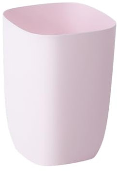 Bathroom Bin, Small Office Bin Plastic Waste Paper Rubbish Bins, Modern Trash Can for Bathroom, Bedroom, Living room 7L, Pink