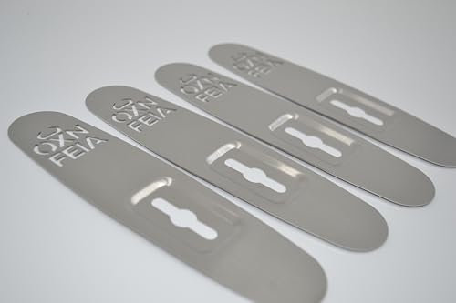 OXNFEIA® Feuerzangen 4 Stück - Feuerzangenbowle Set ideal für Glühwein & die Winterzeit - Feuerzange Zuckerzange - Zange für Feuerzangenbowle rostfrei, stabil & hochwertig aus Edelstahl, mit Holzbox