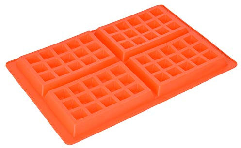 Molde de Silicona para Gofres Nestlé, Molde para Pastel, Chocolate, Muffin, Desayuno, Molde para Hornear, Amantes de la Repostería, Cocina (4 Cuadrados)