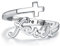 Hanaoops Ring Damen Verstellbar Offener Kreuz Ringe Glaube über Furcht Christliche Religiöse Schmuck Geschenke