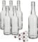 gouveo Lot de 6 bouteilles en verre avec bouchon mécanique – Bouteilles vides, 750 ml, à remplir – Bouteille à bouchon mécanique (BFR750)