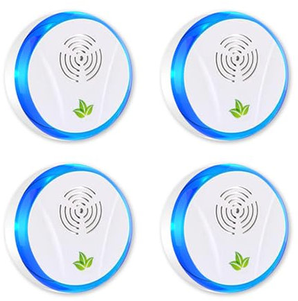 Ultraschall Schädlingsbekämpfer,Elektronische Insektenschutzmittel,Control Indoor Vertreiber von Arten Insekten und Nagetiere wie Maus,Moskito,Kakerlaken,Pest usw(4 Stück)
