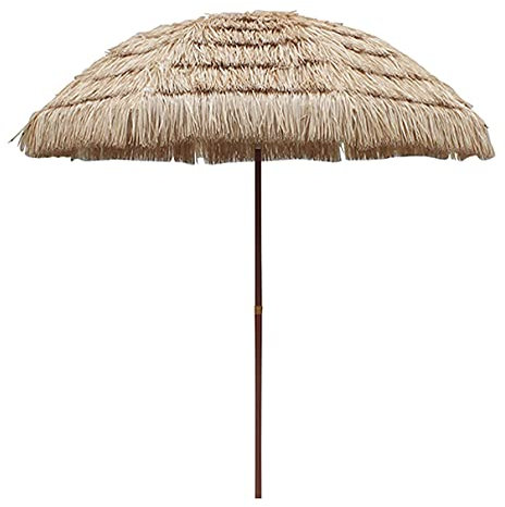 OWOHYG Parapluie de Protection UV, Parapluie Parapluie Portable Parasol de Plage Coupe-Vent Parapluie de Patio Parapluie extérieur Style hawaïen, pour pelouse Piscine Backya