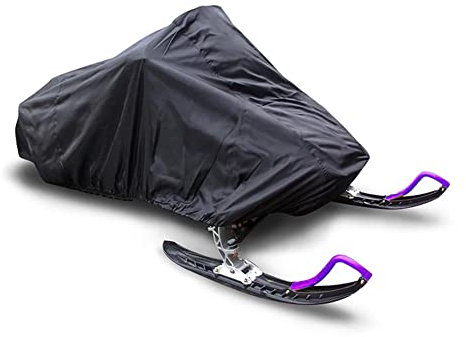 frides Snowmobile Cover, Universal Snow Machine Sled Cover, Kompatibel mit Yama.ha Pol.aris Ski-D.oo AR.ctic Cat(Schwarz,368L x130W x121H)