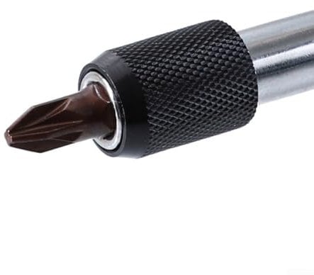 Chrome Vanadium Steel Electric Screwdriver Adapter Rod, Self Locking Socket for Secure Bit Attachment (G801-5H)