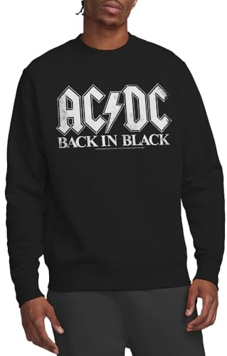 ACDC Back In Black Crew Sweatshirt, Black, XX-Large