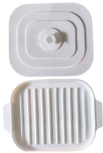 Bacon Cooker 11x8.2x0.8'' Microwave Bacon Tray Safe and Quick Silicone Pan with Lid & Handles No Mess Crispy Tray for Microwave Cooking
