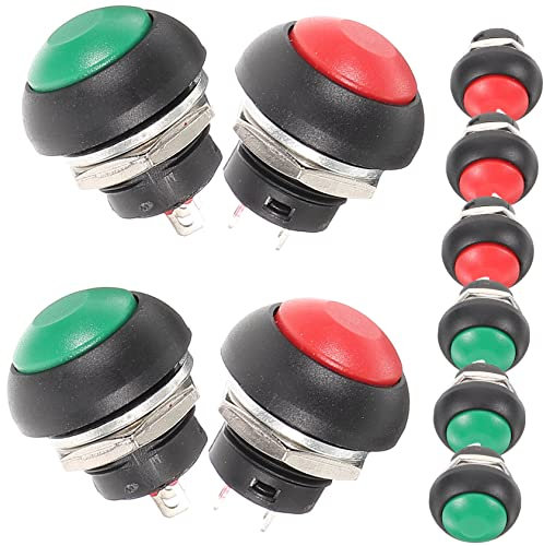 SHINEOFI 10pcs Door Bell Button Kit Small Push Button for Door Chime Self-resetting Switch Easy Installation Doorbell Accessory for Home