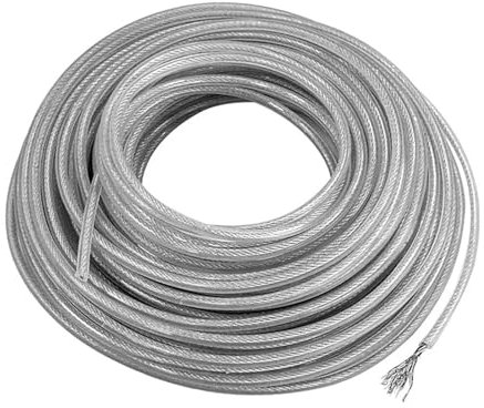 woleyuu Fil d'acier et Nylon de 2 mm/2,4 mm/2,7 mm/3 mm x 5 m/10 m/15 m for débroussailleuse, Coupe-Bordures, Remplacement for Tondeuse à Gazon(15Mx2.7MM)