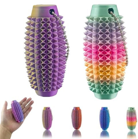 Little Ouchies Pain Fidget, Mini-Zappelspielzeug for die Tasche von Erwachsenen mit stacheligem Griff und stimulierendem Schlüsselanhänger, 3D-gedruckter stacheliger Schlüsselanhänger zur Linderung vo