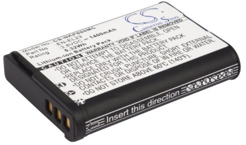 TECHTEK Batterie 1400mAh Compatible avec [Nikon] Coolpix P600, Coolpix P610, P610s, P900, P900s, S810c remplace EN-EL23