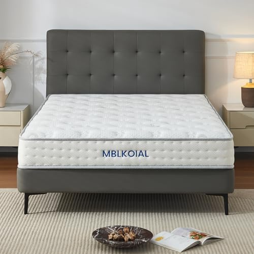 MBLKOIAL Matratze 140x200 cm, 7-Zonen Taschenfederkernmatratze H3 – 20cm Höhe mit Memory-Schaum & Wellenschaum, rückenschonend, atmungsaktiv, geräuschlos, vakuumverpackt für Erwachsene