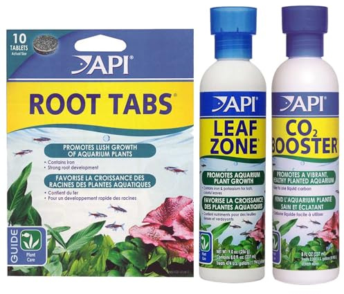 API Aquarium Plant Growth Bundle 237ml Leaf Zone 10 Root Tabs 237ml CO2 Booster