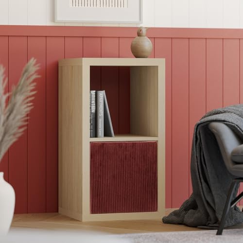Clever Cube 2 Compartment Storage Unit - Light Oak Effect