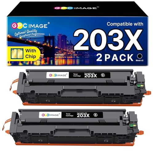 203X Schwarz Kompatible für HP 203X 203A CF540X Toner M281fdw 2er-Pack | Kompatible für HP Color LaserJet Pro M281fdw M254dw M254nw M254dn M254 M281fdn M281cdw M280nw M281 203A 203X Toner Set CF540A