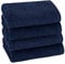 PremiumShop321 4er Set Handtuch 50x100 cm - 500g/m² ohne Bordüre-Marine