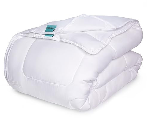 WENDRE 4 Jahreszeiten Bettdecke 200x200cm - Adaptierbares Ganzjahres-Set mit Druckknöpfen - Leichte Sommerdecke 200x200 150gsm und Kuschelige Winterdecke 200x200 250gsm - kombiniert für 400gsm