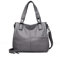 AINUOEY Damen Taschen Handtasche Frauen Elegant Tasche Henkeltasche Vintage PU-Leder 76618 1-teilig set Grau