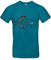 Smilo & Bron Herren T-Shirt mit Motiv Gegen den Strom Bedruckt Türkis Diva Blue L