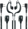 TechSide Microfono Auricolare Avvolgente e Doppio Cavo a Spirale 2 pin Midland | Radio ricetrasmittenti | Compatibile con G7 pro G8 G9 pro M48 M99 XT30 XT50 XT70 | Vigilanza Sicurezza SoftAir (2 Pz)