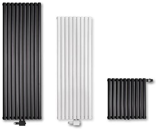 VILSTEIN Design Heizkörper Flach, Flachheizkörper, Paneelheizkörper, Wandheizkörper, Mittelanschluss & Seitenanschluss, Weiß, Einlagig, 845W, Vertikal, 160x48 cm